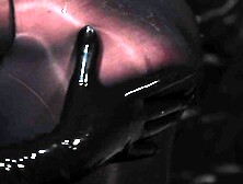 Blond Angel in Oiled Spandex gabs Dick in Latex Gloves untill Cum in her Hands