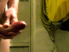 Close Up Trimmed Cock With Thick Head Cumming Lots