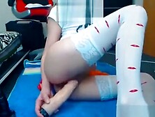 Private Stockings,  Red Head,  Masturbation Scene Unique