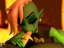 Green Beast Lord Dominator Gives A Great Blowjob