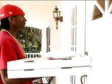 Anal penetration of breasty ebony stepmom!