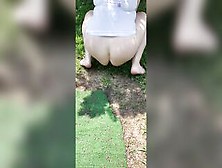 Curvy Mother I'd Like To Fuck Peeing Outside - Pissing - Voyeur - Hawt