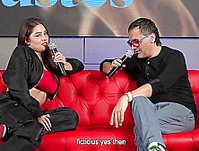 Se Atraganta Con Una Verga Gorda Enfrente De Su Cornudo En Juan Bustos Show