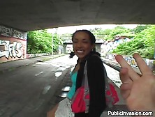 Fucking Kinky Brunette In The Street