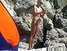 Blonde Nudist Woman Secretly Filmed At Beach