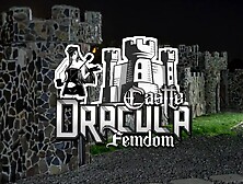 Servitude in the throne-room gap beneath Dracula Femdom Castle Mistresses