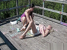 Aaliyah And Wenona Public Diaper Change