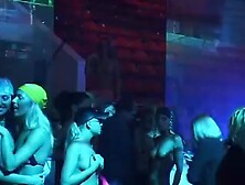 Topless Gogo Girls Rave Disco Party Stage In Russia