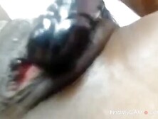 Ebony play with her holes