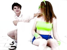 Three teen sluts demand hard fucking from their male friend