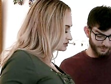 Horny cougar opens legs and gets fucked by her horny stepson