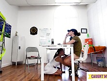 Maria Kazi catches Coco Lovelock Unfathomable throating Tennis Trainer's Dick & Joins in - S2:E6