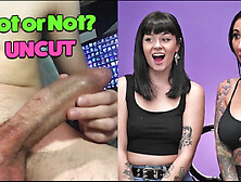 Hot or not? Uncut Monster Cock She Reacts Lilly and Nova