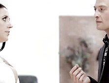 Busty businesswoman fucked by crooked politician