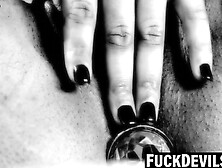 Ebony babe gangbanged into messy facial