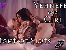 Ksu Colt and Masha Yang.  Yennefer and Ciri Night of Whores