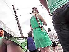 Captivating Street Upskirt Video