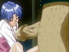 Coed anime gets surprised bigcock