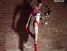 Russian tight skinny gymnast Siro Zagibalo first time on camera