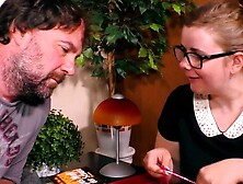 Curvy fiance with glasses role-having fun