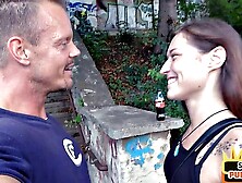 Public German chick fucked outdoors on POb pussybang date