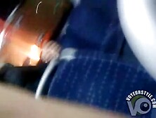 Drunk Blonde Madam Pissing In The Back Of The Bus