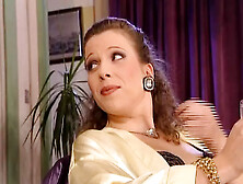 Naughty brunette MILF from Germany get her mouth filled after a hard behind fuck