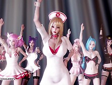 [MMD] Brown Eyed Sluts - Abracadabra Charming Kpop Dance Ahri Akali Kaisa Lux Jinx Caitlyn 4K 60FPS