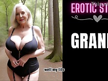 [GRANNY Story] Sex with a Lustful GILF in the Garden Part 1