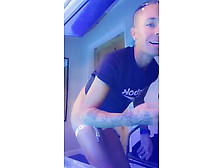 Cute Twink Brings Big Toy To The Tanning Salon!