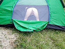 I Spy On My Stepsister Masturbating In A Tent Outside And Shaking With Cumming - Lezbian-Illusion