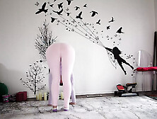 Goddess Aurora Willows Bend Over,  And Cameltoe In Pink Dress Pants,  Custom Order