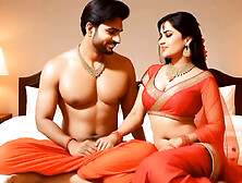 Attractive indian housewife excited for sex with office boss