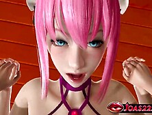 Delightful Reception Beauty in Pink with Biggest Bazookas - CG Manga POV Missionary Floor Sex,  Counter Doggy For Large Ass,  Boun