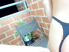 Frisky Twins - Balcony Strap on