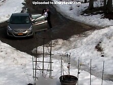 Staked Out Under A Table