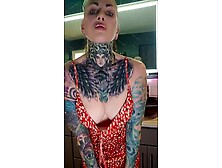 Hawt Tattooed mother I'd like to fuck Striptease in Hose and High Heels