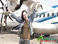 Model and Photographer engage in first day vacation intimacy