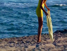 Girl Wearing Micro Thong