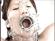 Japanese slut in kinky bondage toy fucked