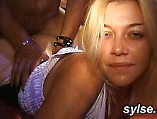 Gangbang in and orgy in pub between girlfriends