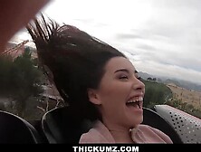 Thickumz - Hot Vlogger Chick Flashes Large Ass In Public