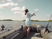 Pov Hot Natural Girl Fucked Outdoor/ On Boat Cum In Mouth