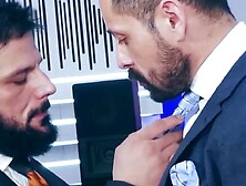 SUITED UP FOR DESTRUCTION Cristian Sams Ass Gets DRAINED by Little Brakos Insatiable Monster!