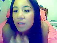 Asian american girl dirty talks and masturbates on cam