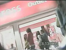 four or five upskirt (fake) panties and literally fanny showing shots