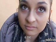 Pretty Czech girl pussy nailed in public for some money