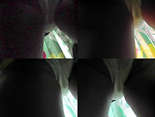 Candid upskirt (fake) movie features skinny ass slim