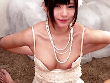 Enticing Japanese Brunette,  Mihono,  Struts In Half-Naked And Very Aroused,  Her Mood Radiating With Xxx Excitement!