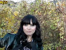 Sweet gal gets picked up and fucked